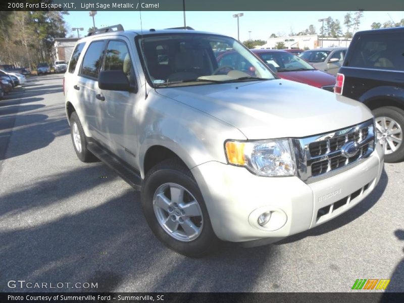 Light Sage Metallic / Camel 2008 Ford Escape XLT