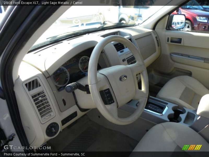 Light Sage Metallic / Camel 2008 Ford Escape XLT