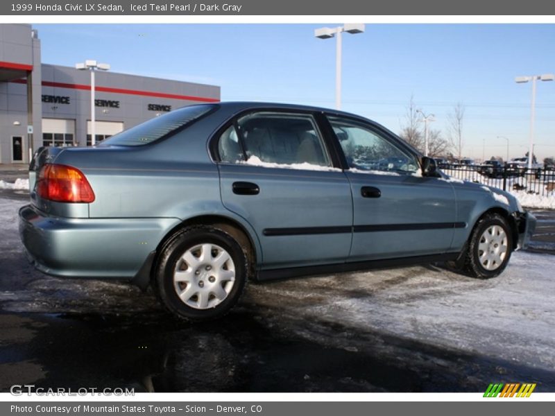 Iced Teal Pearl / Dark Gray 1999 Honda Civic LX Sedan