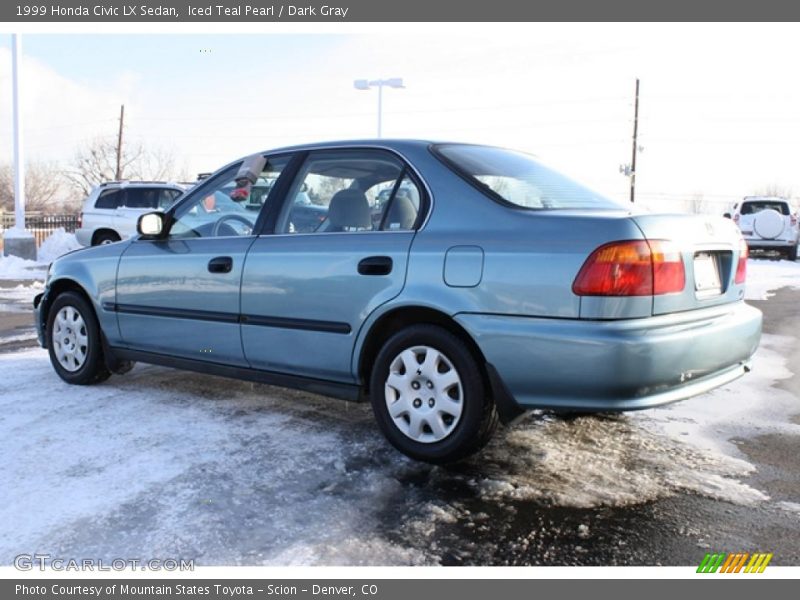 Iced Teal Pearl / Dark Gray 1999 Honda Civic LX Sedan