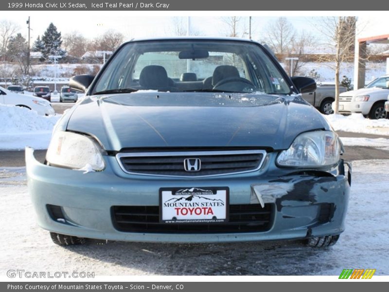 Iced Teal Pearl / Dark Gray 1999 Honda Civic LX Sedan