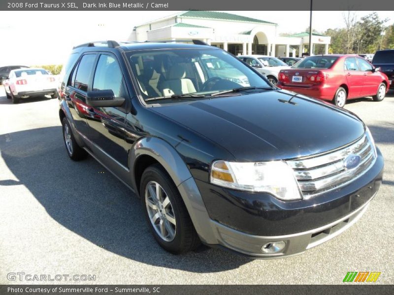 Dark Ink Blue Metallic / Camel 2008 Ford Taurus X SEL
