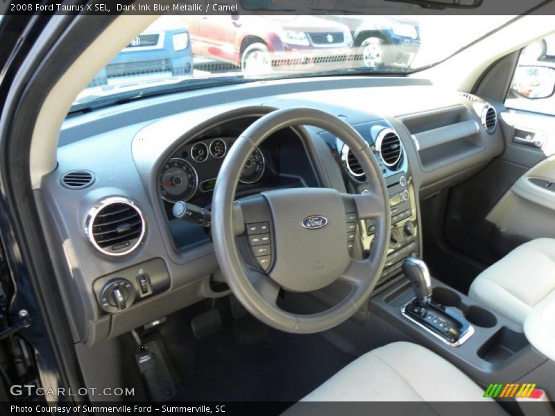 Dark Ink Blue Metallic / Camel 2008 Ford Taurus X SEL