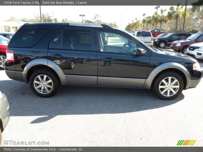 Dark Ink Blue Metallic / Camel 2008 Ford Taurus X SEL
