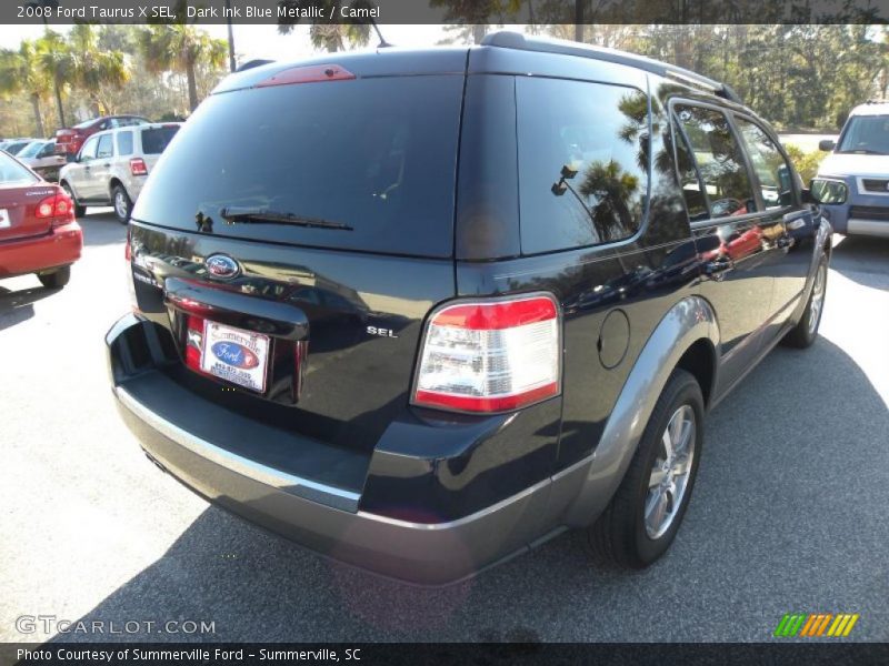 Dark Ink Blue Metallic / Camel 2008 Ford Taurus X SEL