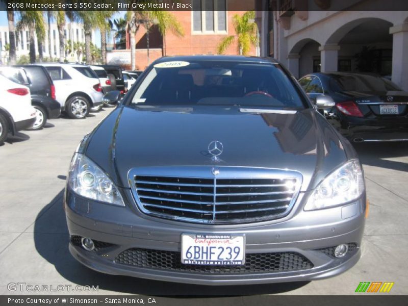Flint Grey Metallic / Black 2008 Mercedes-Benz S 550 Sedan