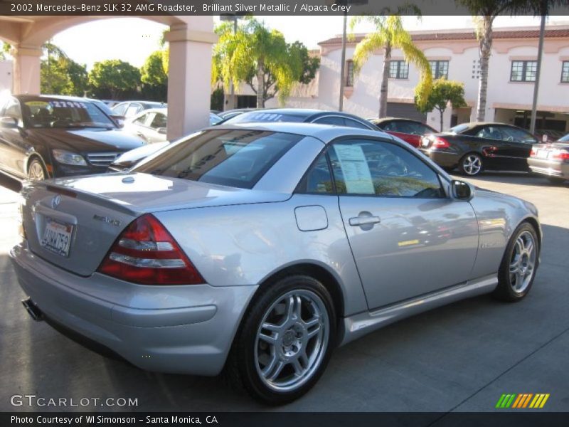 Brilliant Silver Metallic / Alpaca Grey 2002 Mercedes-Benz SLK 32 AMG Roadster