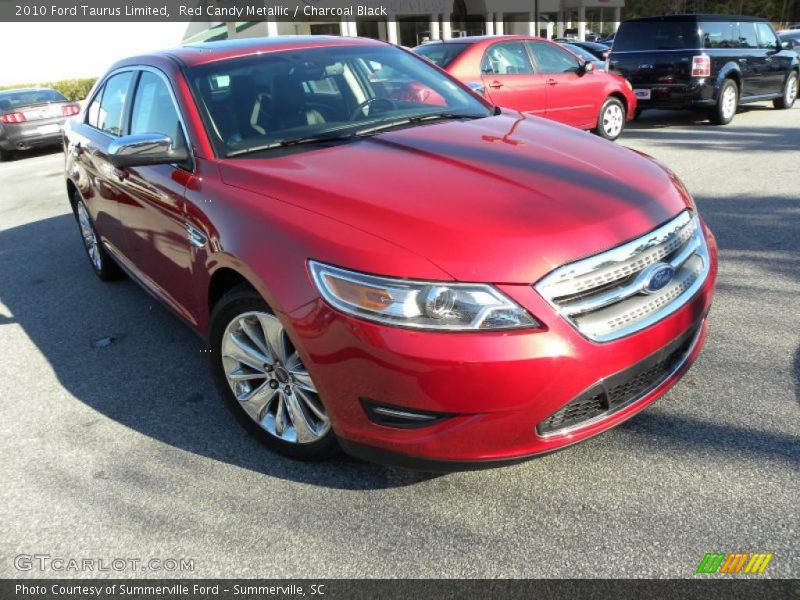 Red Candy Metallic / Charcoal Black 2010 Ford Taurus Limited