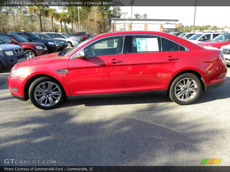Red Candy Metallic / Charcoal Black 2010 Ford Taurus Limited