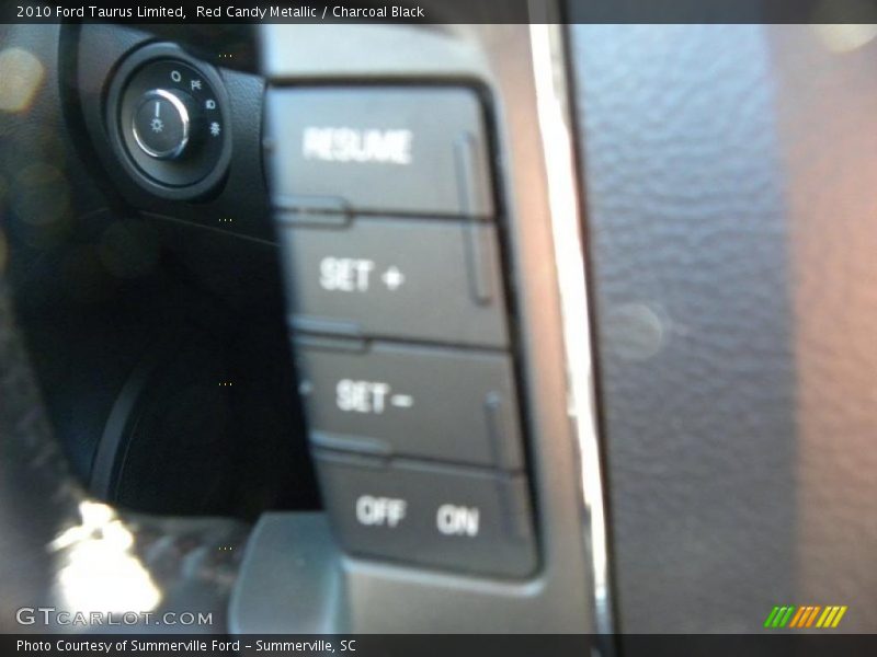Red Candy Metallic / Charcoal Black 2010 Ford Taurus Limited