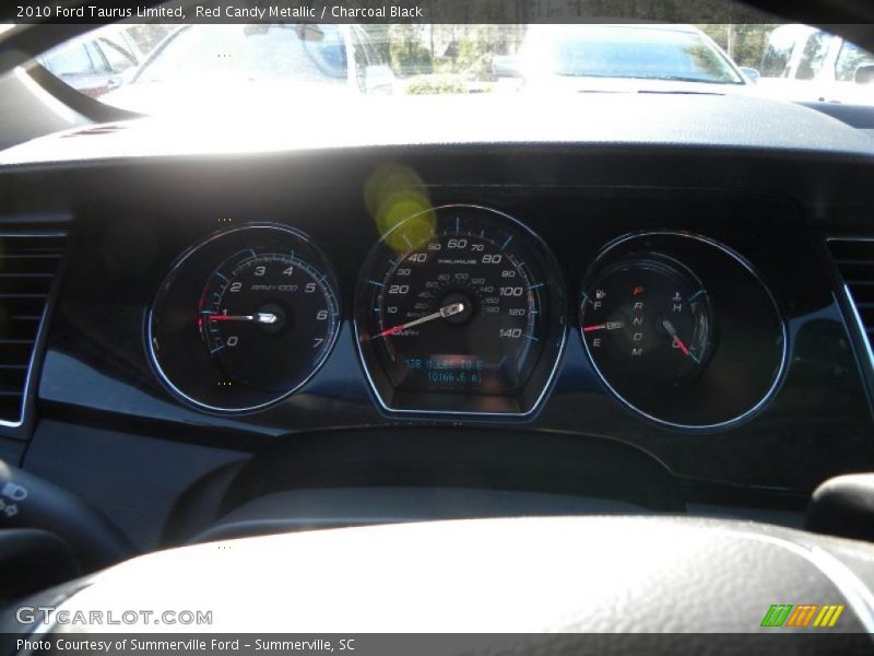 Red Candy Metallic / Charcoal Black 2010 Ford Taurus Limited