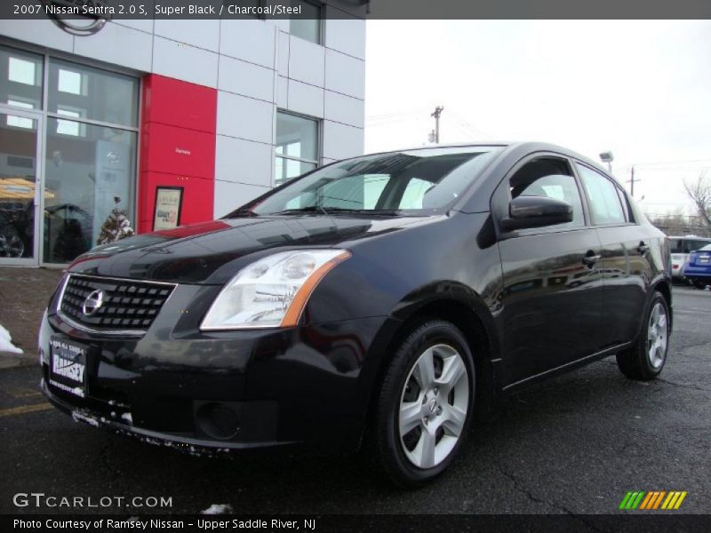 Super Black / Charcoal/Steel 2007 Nissan Sentra 2.0 S