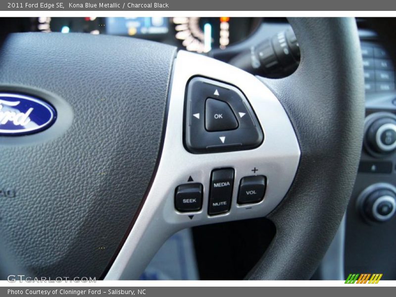 Kona Blue Metallic / Charcoal Black 2011 Ford Edge SE