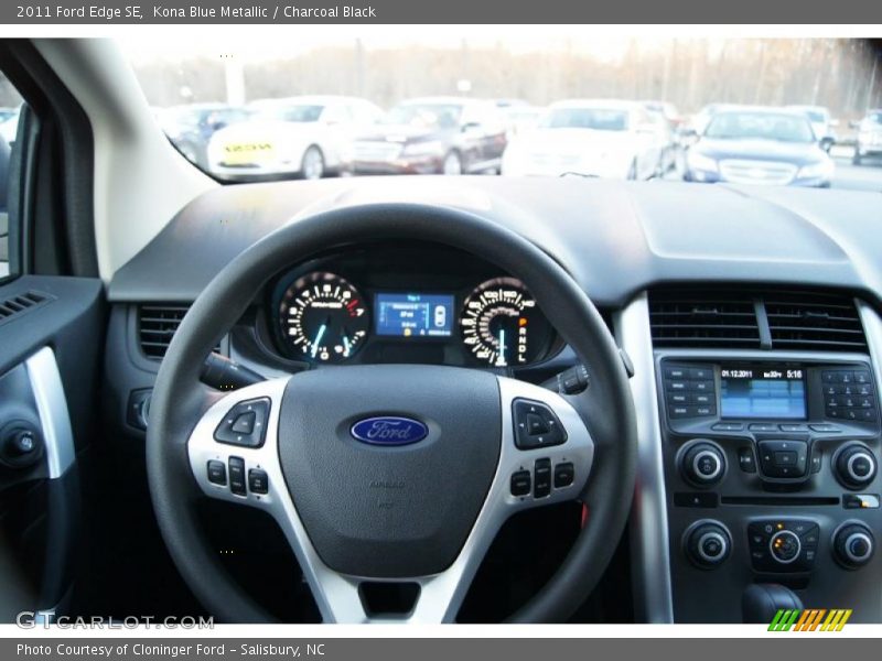 Kona Blue Metallic / Charcoal Black 2011 Ford Edge SE