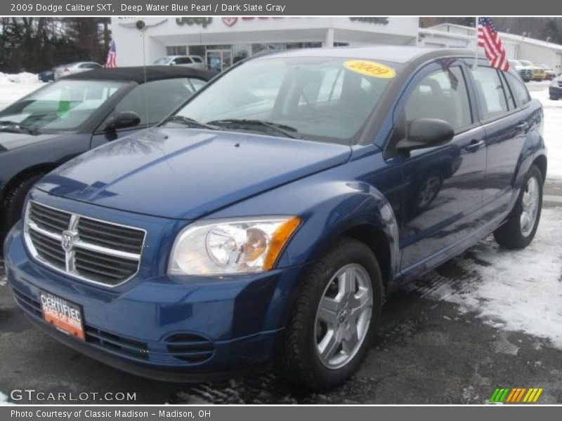 Deep Water Blue Pearl / Dark Slate Gray 2009 Dodge Caliber SXT