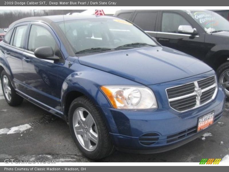 Deep Water Blue Pearl / Dark Slate Gray 2009 Dodge Caliber SXT