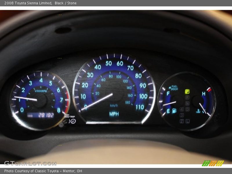 Black / Stone 2008 Toyota Sienna Limited