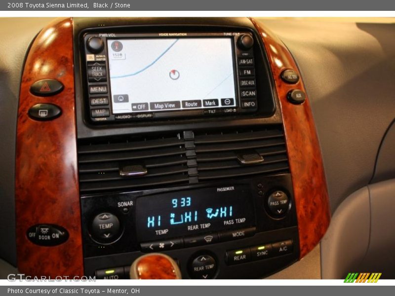 Black / Stone 2008 Toyota Sienna Limited
