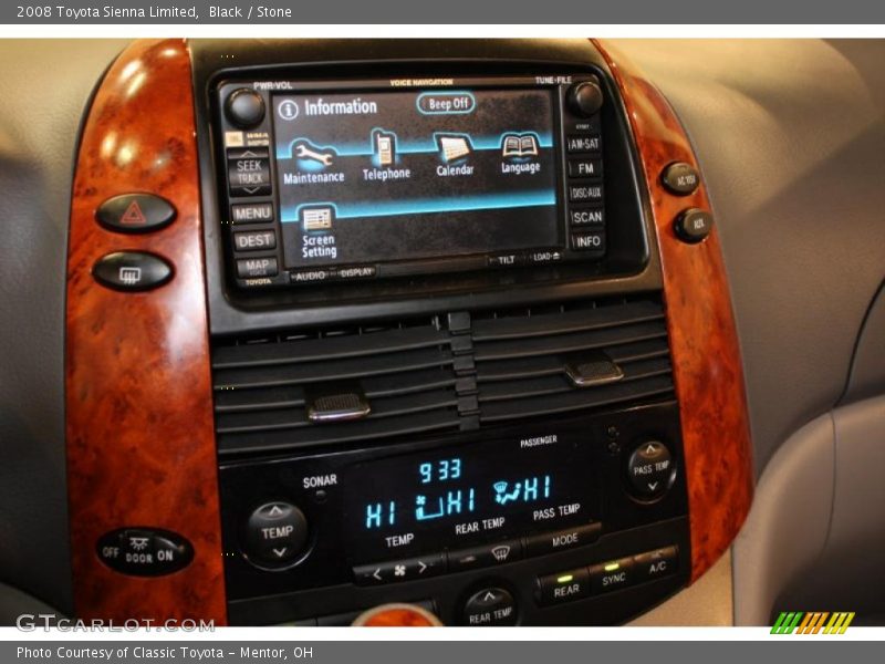 Black / Stone 2008 Toyota Sienna Limited