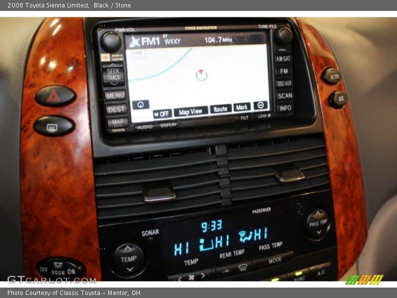 Black / Stone 2008 Toyota Sienna Limited