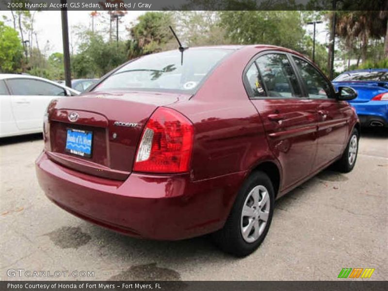 Wine Red / Gray 2008 Hyundai Accent GLS Sedan