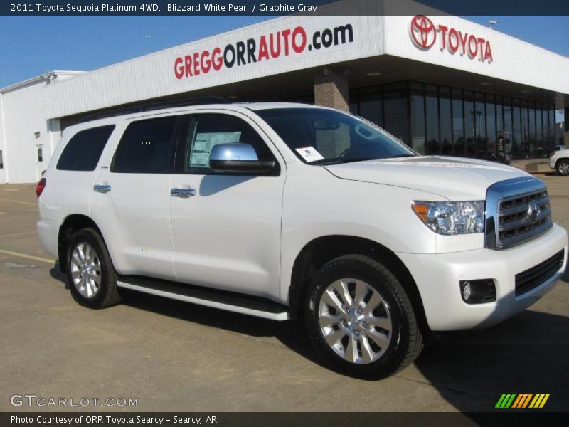 Blizzard White Pearl / Graphite Gray 2011 Toyota Sequoia Platinum 4WD