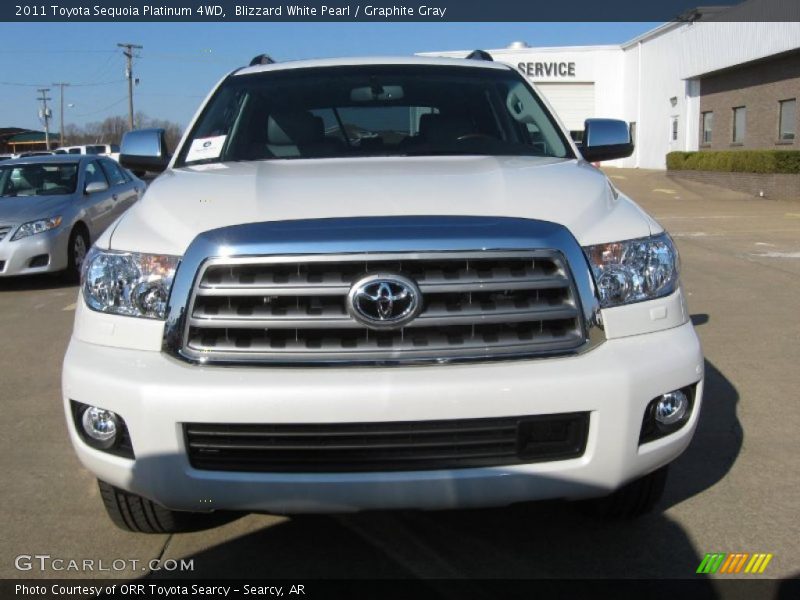 Blizzard White Pearl / Graphite Gray 2011 Toyota Sequoia Platinum 4WD