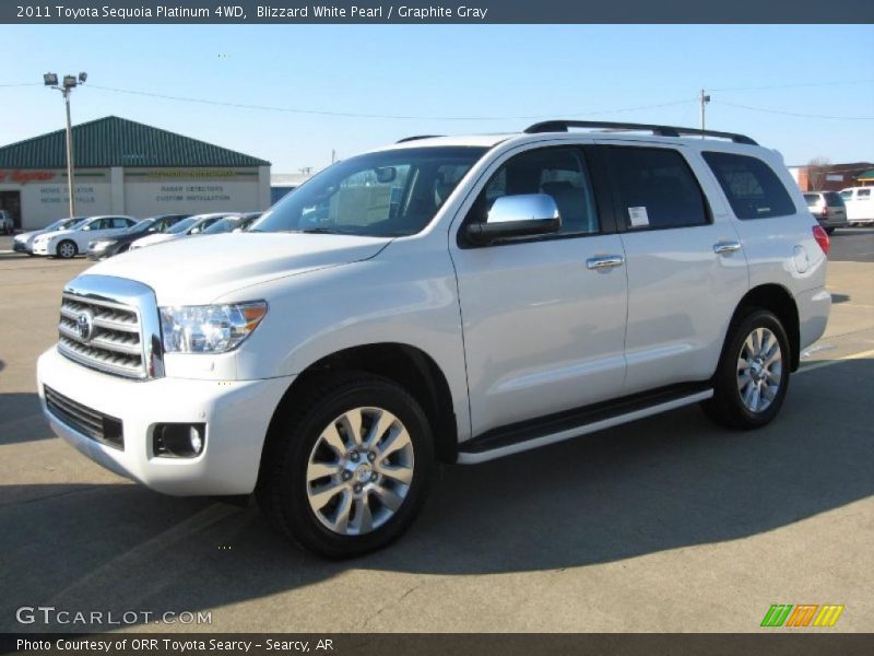 Blizzard White Pearl / Graphite Gray 2011 Toyota Sequoia Platinum 4WD