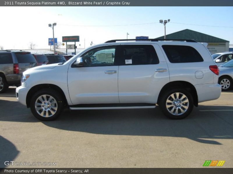Blizzard White Pearl / Graphite Gray 2011 Toyota Sequoia Platinum 4WD