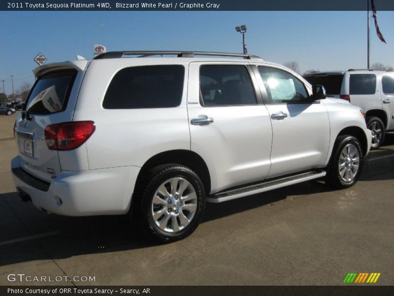 Blizzard White Pearl / Graphite Gray 2011 Toyota Sequoia Platinum 4WD
