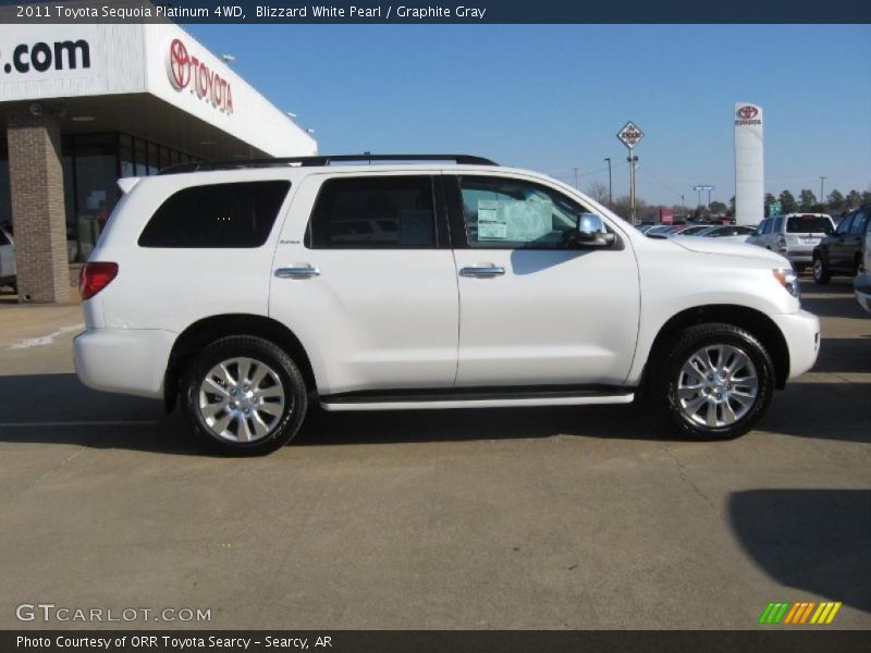 Blizzard White Pearl / Graphite Gray 2011 Toyota Sequoia Platinum 4WD
