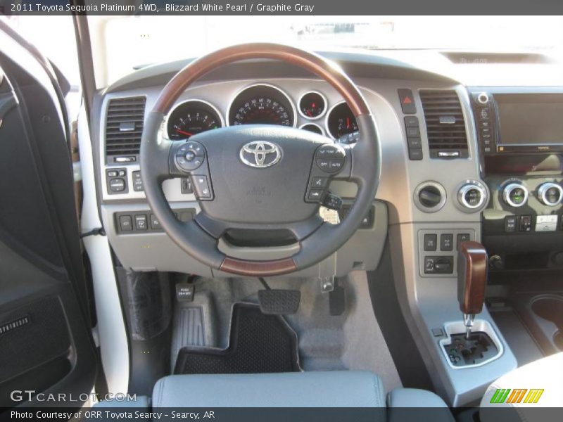 Blizzard White Pearl / Graphite Gray 2011 Toyota Sequoia Platinum 4WD