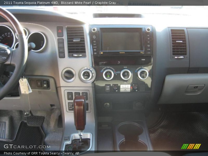 Blizzard White Pearl / Graphite Gray 2011 Toyota Sequoia Platinum 4WD