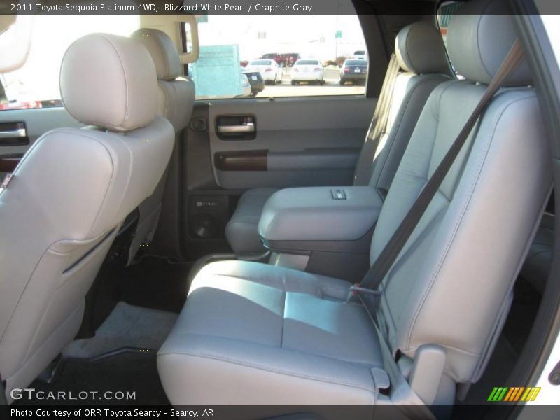 Blizzard White Pearl / Graphite Gray 2011 Toyota Sequoia Platinum 4WD