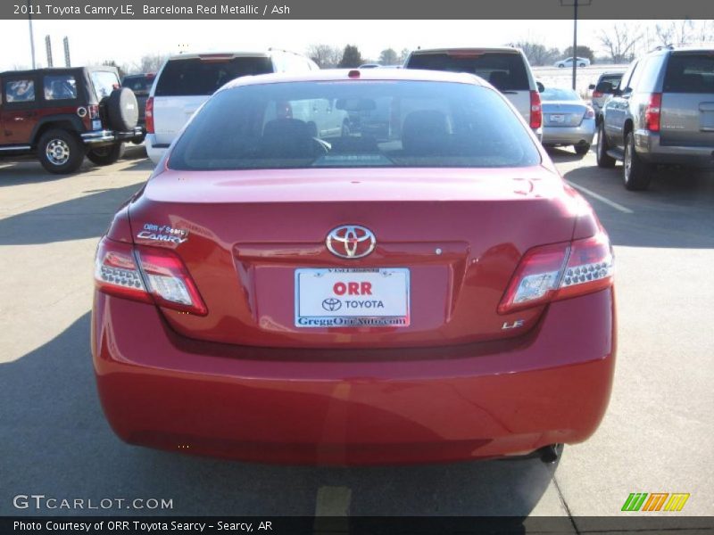Barcelona Red Metallic / Ash 2011 Toyota Camry LE