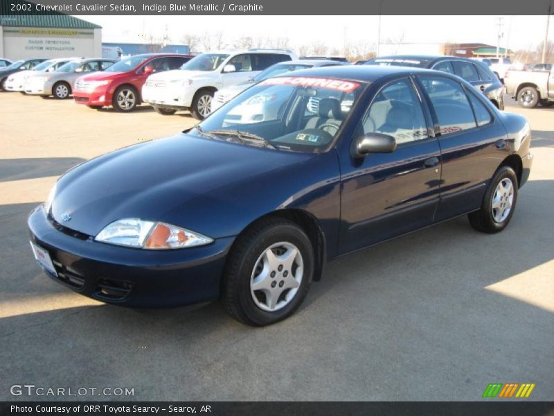 Indigo Blue Metallic / Graphite 2002 Chevrolet Cavalier Sedan