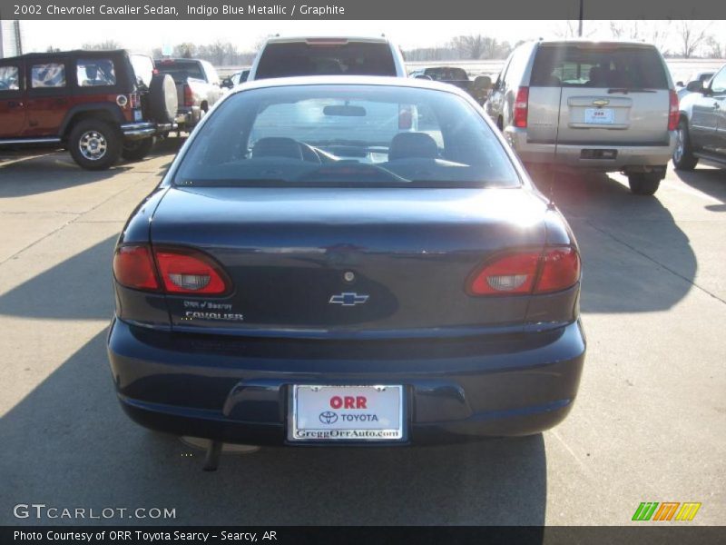 Indigo Blue Metallic / Graphite 2002 Chevrolet Cavalier Sedan