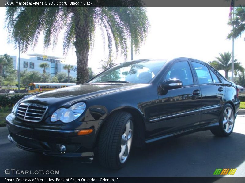 Black / Black 2006 Mercedes-Benz C 230 Sport