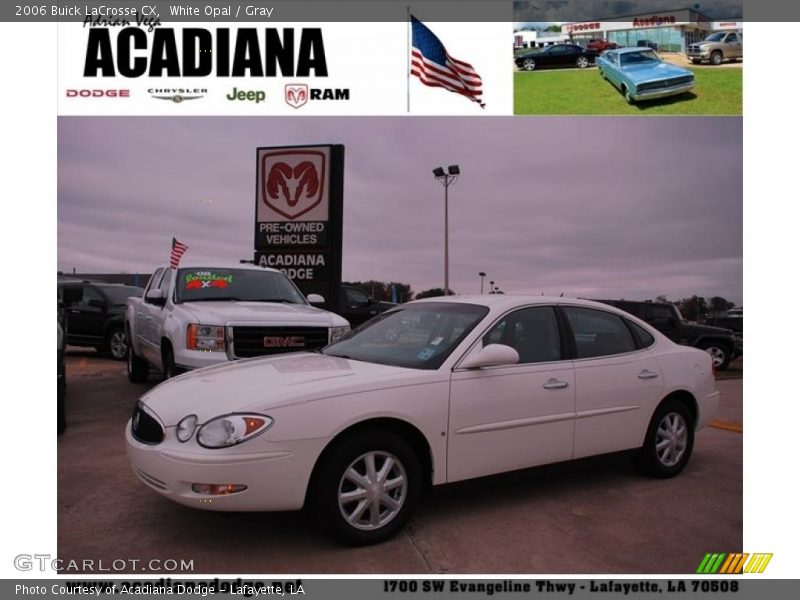 White Opal / Gray 2006 Buick LaCrosse CX