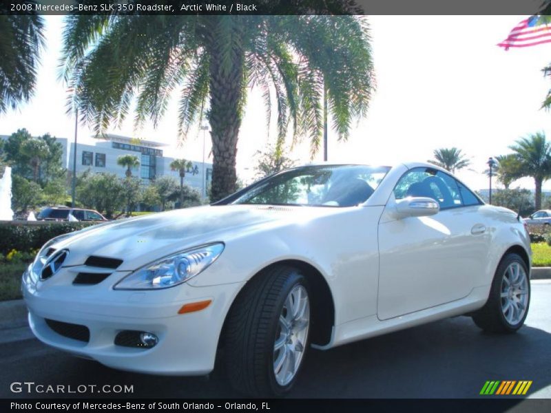Arctic White / Black 2008 Mercedes-Benz SLK 350 Roadster