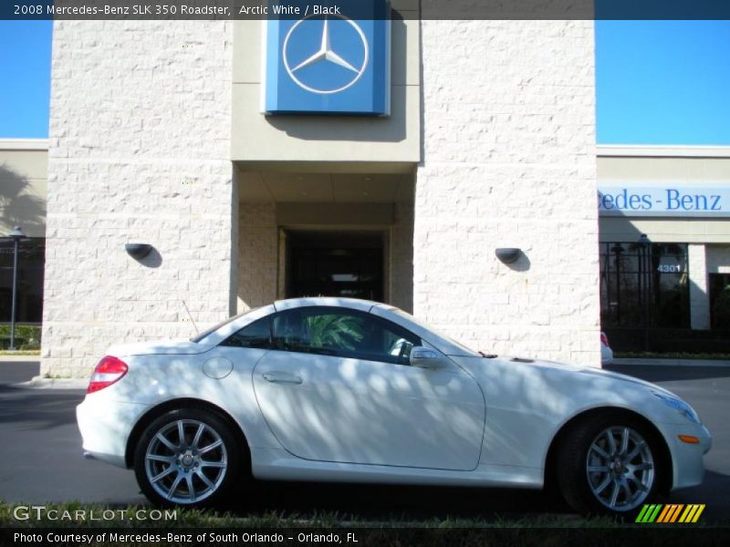 Arctic White / Black 2008 Mercedes-Benz SLK 350 Roadster