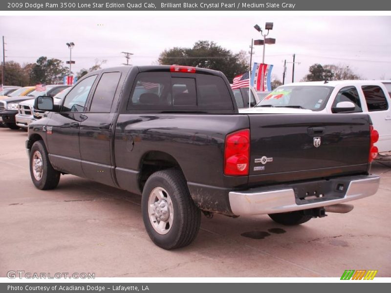 Brilliant Black Crystal Pearl / Medium Slate Gray 2009 Dodge Ram 3500 Lone Star Edition Quad Cab