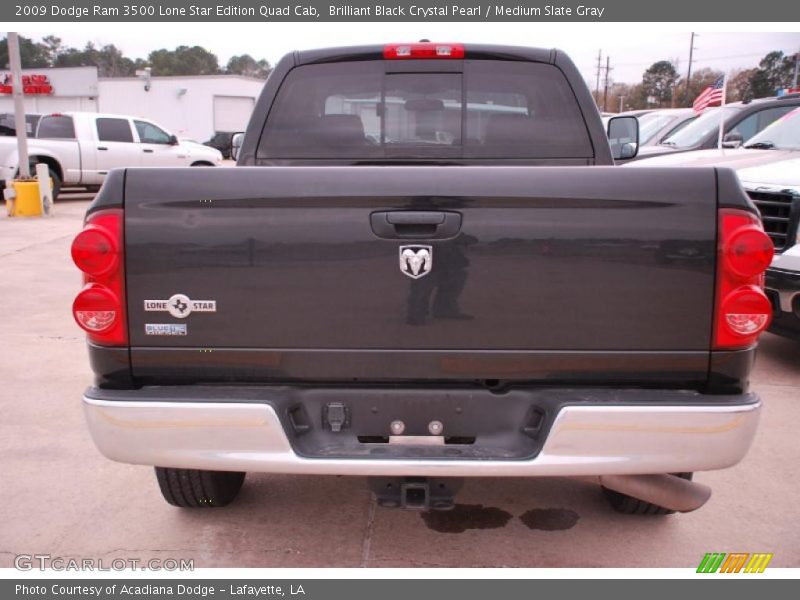 Brilliant Black Crystal Pearl / Medium Slate Gray 2009 Dodge Ram 3500 Lone Star Edition Quad Cab