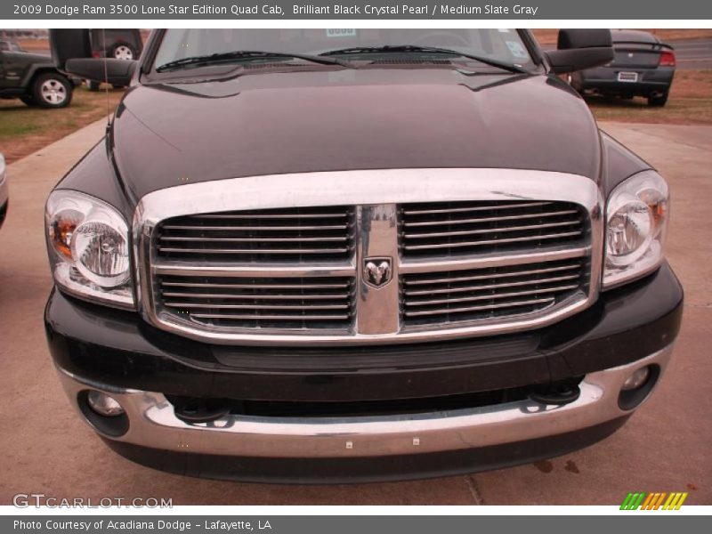 Brilliant Black Crystal Pearl / Medium Slate Gray 2009 Dodge Ram 3500 Lone Star Edition Quad Cab