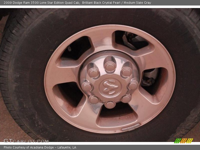 Brilliant Black Crystal Pearl / Medium Slate Gray 2009 Dodge Ram 3500 Lone Star Edition Quad Cab