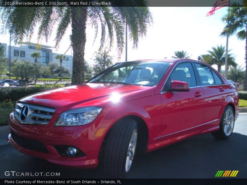 Mars Red / Grey/Black 2010 Mercedes-Benz C 300 Sport