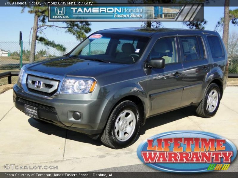 Nimbus Gray Metallic / Gray 2009 Honda Pilot LX