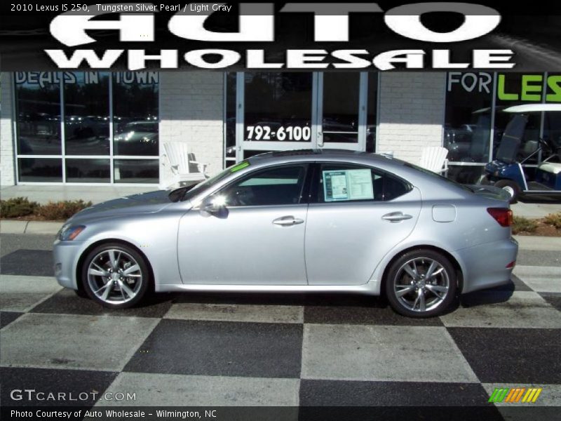 Tungsten Silver Pearl / Light Gray 2010 Lexus IS 250