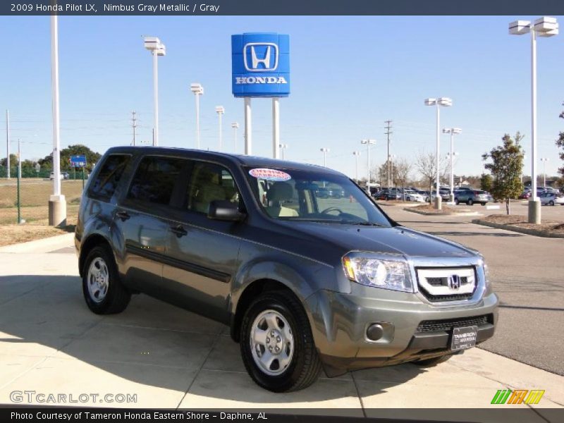 Nimbus Gray Metallic / Gray 2009 Honda Pilot LX