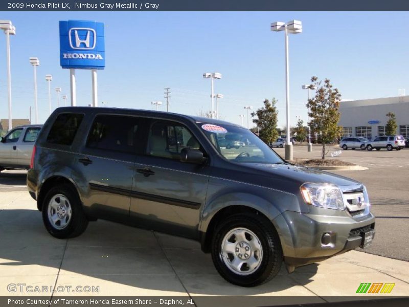 Nimbus Gray Metallic / Gray 2009 Honda Pilot LX